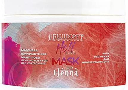 FluidoPet Holi Line Red Henna Mask – Revitalizing Color Care for Red-Toned Dog Coats, 250ml