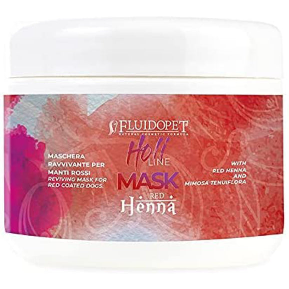 FluidoPet Holi Line Red Henna Mask – Revitalizing Color Care for Red-Toned Dog Coats, 250ml