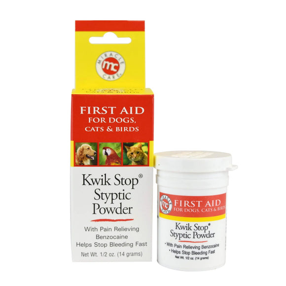 Miracle Care Kwik Stop Styptic Powder – Fast-Acting Bleeding Stopper, 14g Jar