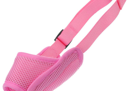 Groom Professional Mesh Muzzle Pink XXL – Breathable, Comfortable Dog Muzzle with Adjustable Fit