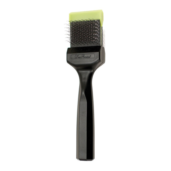 Les Poochs Green Medium Pro Brush 4.5cm – Original Flexible Grooming Brush, Medium Soft Bristles