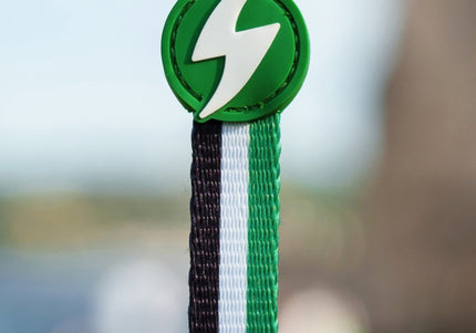 Dashi Stripes Green & Black Back Harness – Adjustable Guard Harness, XS, Stylish Striped Design