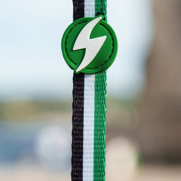 Dashi Stripes Green & Black Back Harness – Adjustable Guard Harness, XS, Stylish Striped Design