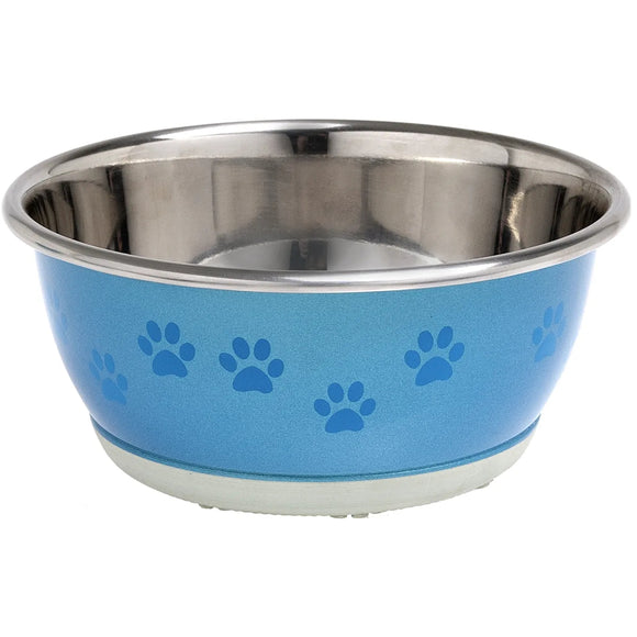 Flamingo Selecta Blue Bowl – Non-Slip Stainless Steel Feeding Bowl, Small Size