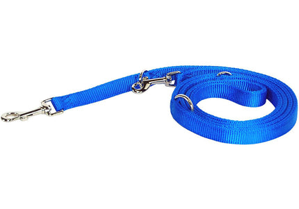 Hamilton Double Thick Euro Leash – 16mm Reversible Nylon, 6-in-1 Adjustable, Black