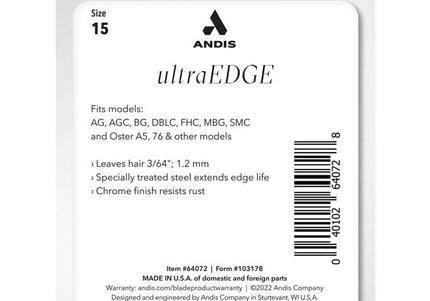 Andis Snap-On Steel Blade No. 4 – Precision 9.5mm Clipper Attachment, Durable Design