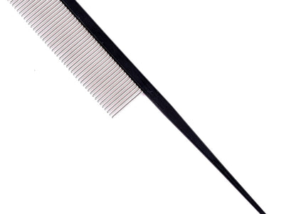 Shernbao Professional Tail Comb 18.4cm – High-Quality Flat Grooming Comb with Spike, Black