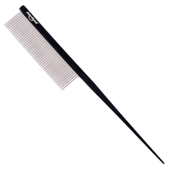 Shernbao Professional Tail Comb 18.4cm – High-Quality Flat Grooming Comb with Spike, Black