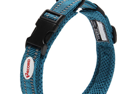 Record Action Ande Reflective Dog Collar – High-Quality Turquoise, XXL Size