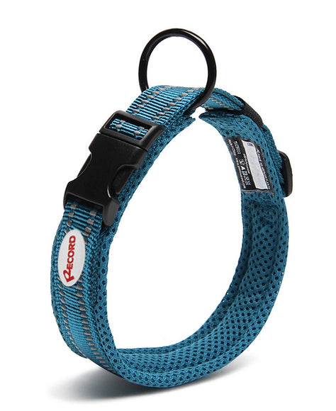 Record Action Ande Reflective Dog Collar – High-Quality Turquoise, XXL Size