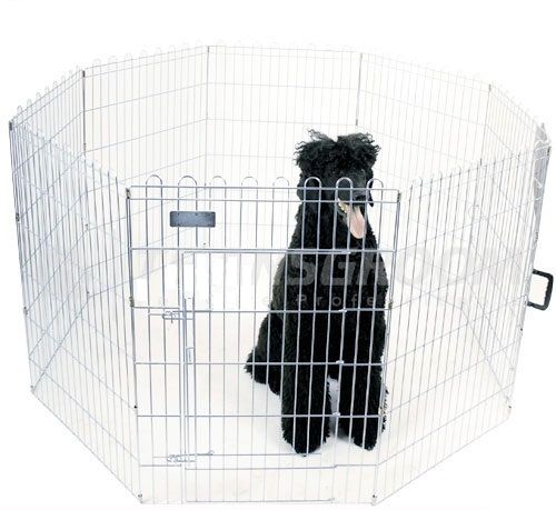 Show Tech X Pen Metal Puppy Playpen – 91cm Height, 8-Panel Durable Dog Fence