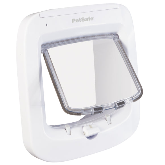 PetSafe Microchip Cat Flap – Automatic and Manual Entry, Secure White Door
