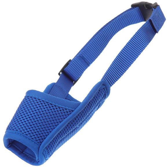 Groom Professional Mesh Muzzle Blue – Breathable XL Dog Muzzle, Comfortable and Secure Fit