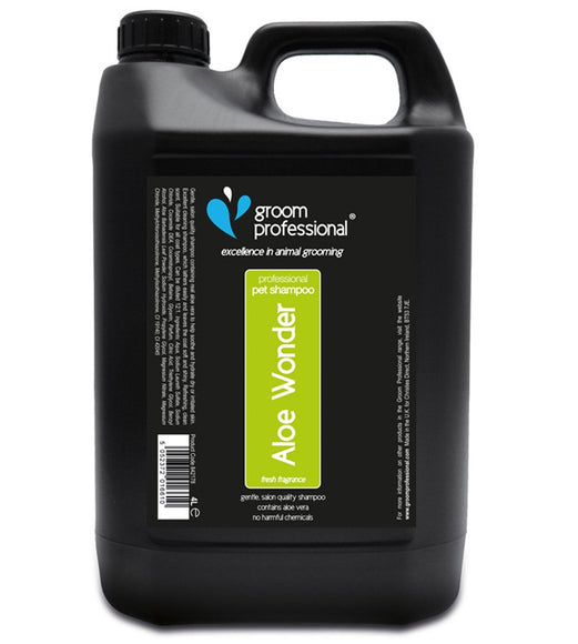 Groom Professional Aloe Wonder Shampoo – Moisturizing Aloe Formula, Soothes Dry and Irritated Skin, 4L