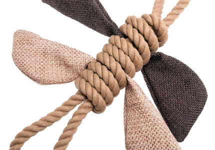 Flamingo Rope Butterfly Tug Toy – Durable Squeaky Rope with Butterfly Design