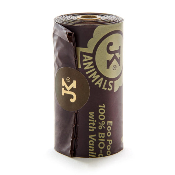 JK Animals Biodegradable Poop Bags – Eco-Friendly Leakproof Waste Disposal, 6 Rolls of 15