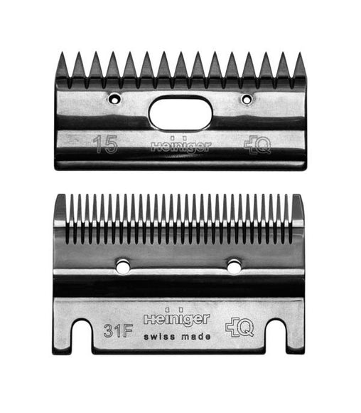 Heiniger 31F/15 Blade Set – Precision Steel Clipper Blades, 1-2mm Cutting Height