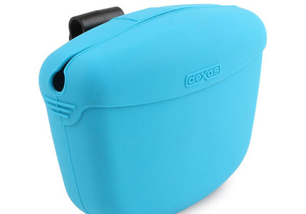 Dexas Pooch Pouch Silicone Treat Holder – Innovative Comfortable Design, Blue