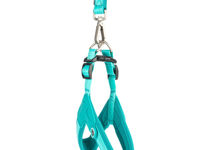 Max&Molly Q-Fit Matrix 2.0 Turquoise Harness – Lightweight Step-In Design with QR ID, Medium