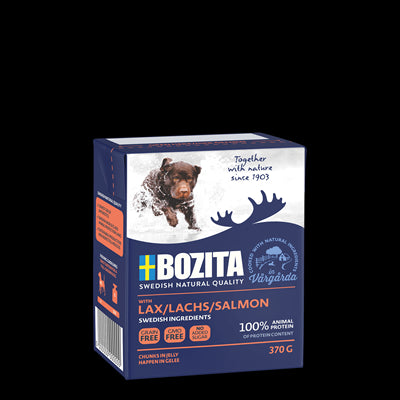 Bozita Wet Dog Food with Salmon – 370g, Protein-Rich, Premium Scandinavian Recipe