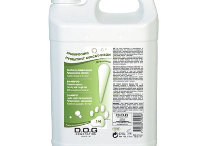 Dog Generation Hydrating Shampoo with Avocado and Mink Oils – Moisturizing Concentrate, 5L
