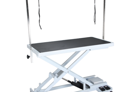 Blovi Callisto Electric Grooming Table – Adjustable Lift, 125x65cm Black Tabletop, Stable Design