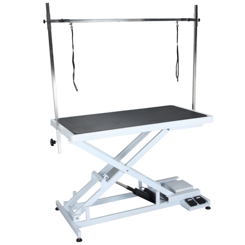 Blovi Callisto Electric Grooming Table – Adjustable Lift, 125x65cm Black Tabletop, Stable Design