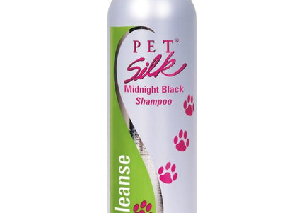 Pet Silk Midnight Black Shampoo – Color-Enhancing Concentrate, Deepens Dark Coats, 473ml