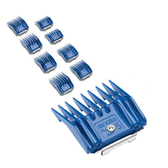 Andis Plastic Blade Attachment Set – 9 Shorter Snap-On Combs for Precision Grooming
