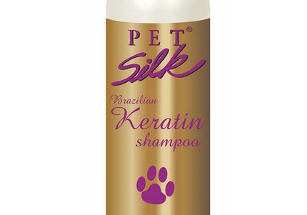 Pet Silk Brazilian Keratin Shampoo – Moisturizing Smoothing Formula with Silk, 1:16 Concentrate, 473ml