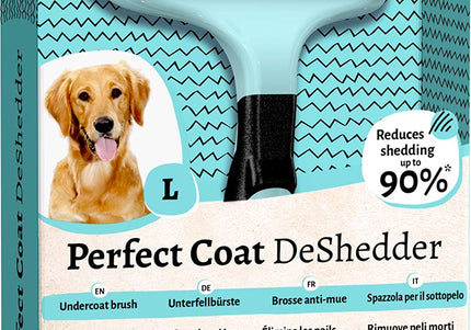 8in1 Perfect Coat DeShedder L – Large Size Undercoat Remover with Ergonomic Grip