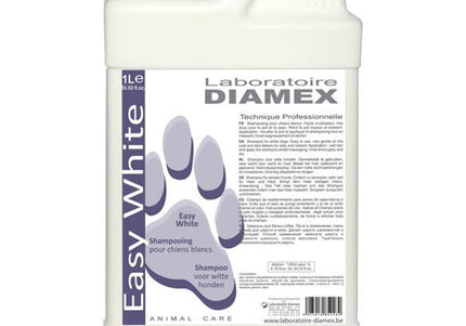 Diamex Easy White Shampoo – Mild Concentrate with Wheat Proteins and Coconut Oil, 1L