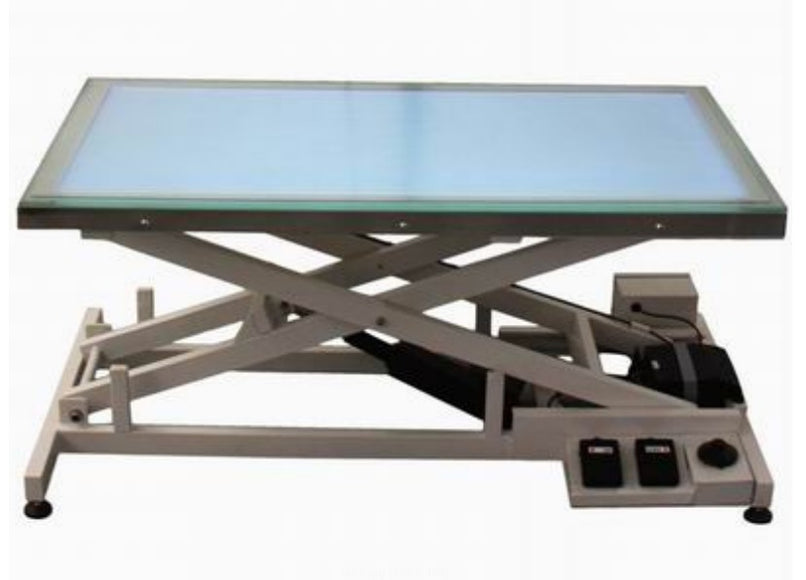 Blovi Luminous Grooming Table 120x65cm – Electric Lift, LED Glass Top, Professional Design