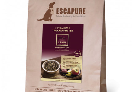 Escapure Premium Lamm Oven-Baked Dog Food – High-Quality Lamb Recipe, 4kg Bag