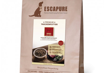 Escapure Premium Puppy Rind – Oven-Baked High Quality Beef Puppy Food, 4kg Bag