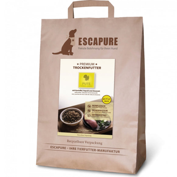 Escapure Premium Puppy Pute – Oven-Baked Turkey Puppy Food, High Quality, 4kg Bag