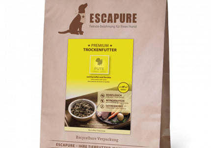 Escapure Premium Pute Oven-Baked Dog Food – High-Quality Turkey Recipe, 4kg Bag