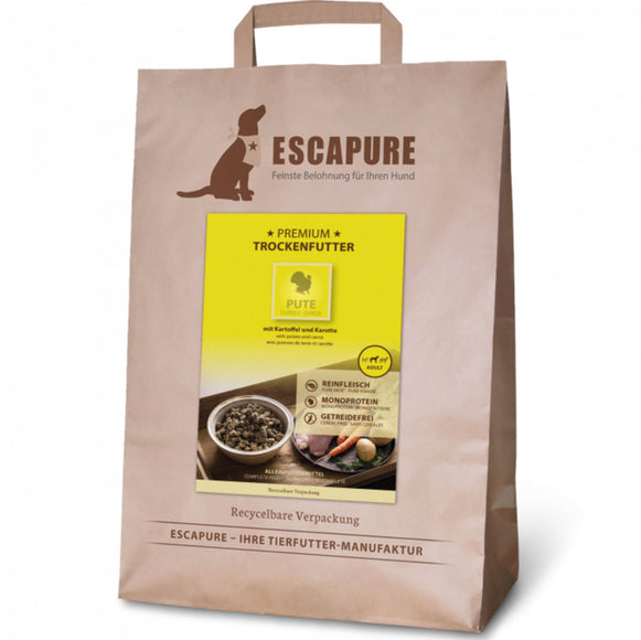 Escapure Premium Pute Oven-Baked Dog Food – High-Quality Turkey Recipe, 4kg Bag