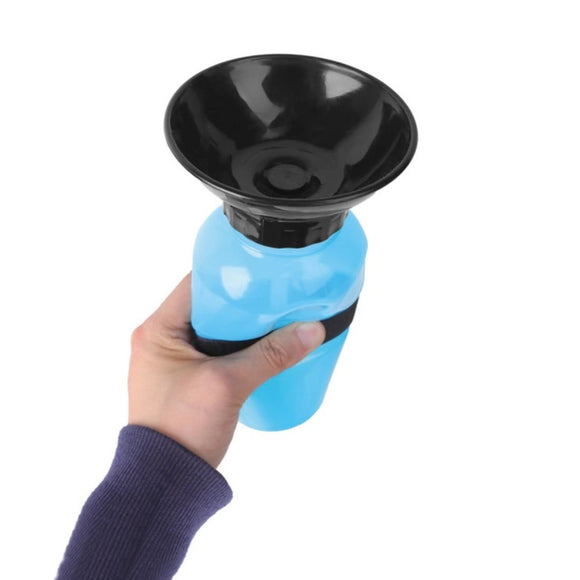 Record River 500ml Portable Dog Water Bottle – Leakproof Design with Integrated Trough
