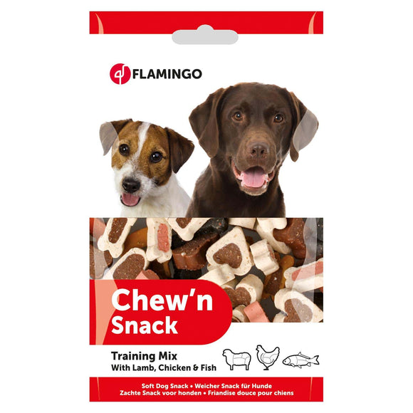Flamingo Chew'n Snack Training Treats – Lamb, Chicken and Rice, 150g, Soft Texture