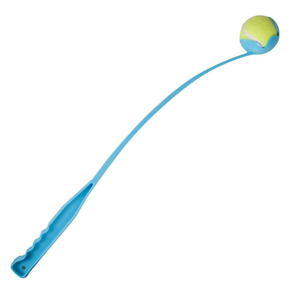 Flamingo Shooter Hawai Ball Launcher 65cm – Durable Fetch Toy, Raspberry Color