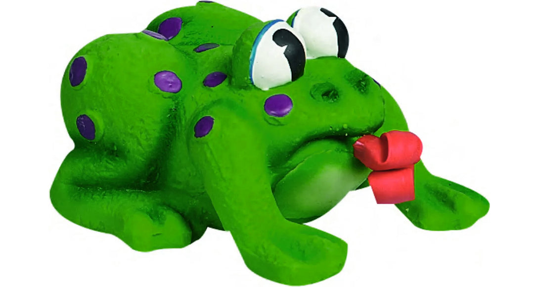 Flamingo Latex Frog Dog Toy – Durable Rubber Squeaker, 11cm, Fun Playtime Design