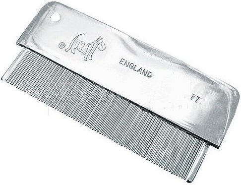 Spratts No. 77 Extra Dense Grooming Comb – Stainless Steel Teeth, Handle-Free Design
