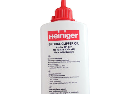 Heiniger Special Clipper Oil – Blade Maintenance Formula, 100ml Bottle for Smooth Operation