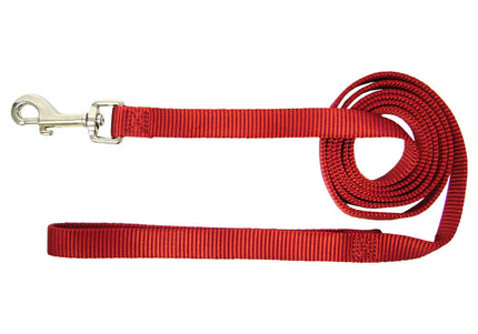 Hamilton Single Thick Leash – Red Nylon, 16mm Wide, 183cm Long, Lightweight and Durable