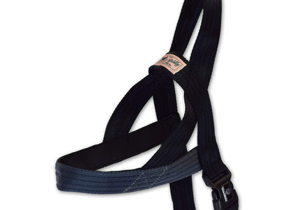 Hamilton Go Boldly Norwegian Dog Harness – Soft Black Nylon, Small Size, Comfortable Fit