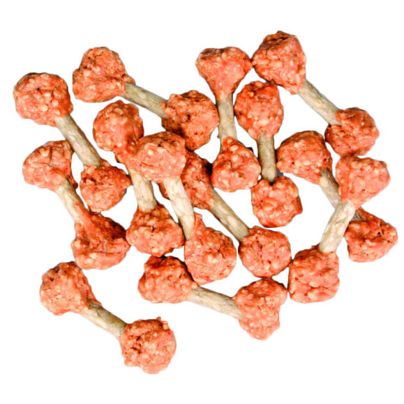 Flamingo Hapki Chicken Rice Dumbbell Treats – Chicken, Rice, Cowhide, 150g, Tasty Chew Snack