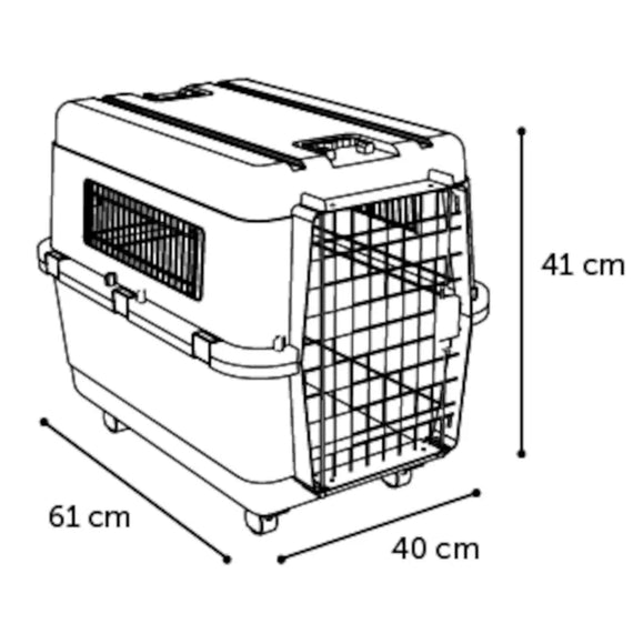 Flamingo Nomad IATA Transport Box Small – Secure Lightweight Carrier, Ventilated Design up to 10kg