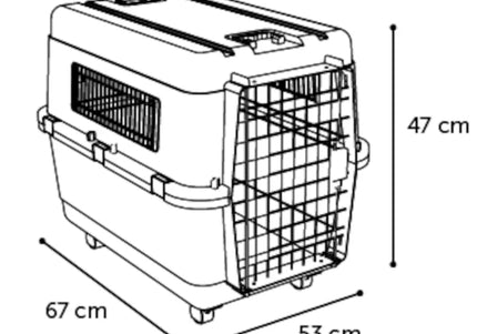 Flamingo Nomad IATA Transport Box M – Secure Plastic Carrier, Ventilated, Up to 18kg