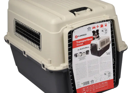 Flamingo Nomad IATA Transport Box L – Large Dog Carrier with Wheels, Durable Design up to 25kg